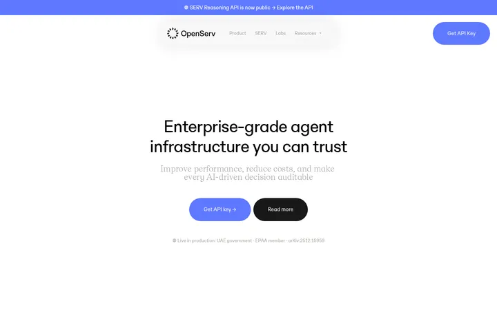 OpenServ 首屏截图