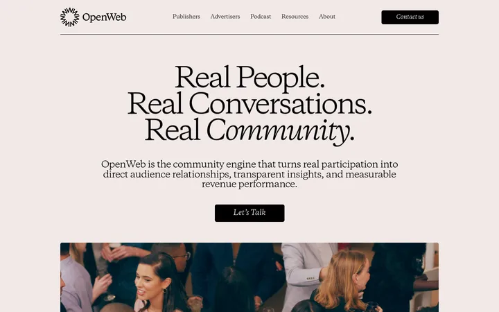 OpenWeb 首屏截图
