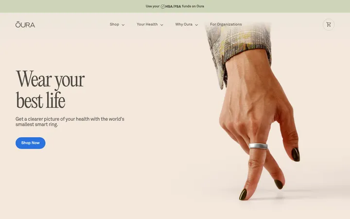 Oura Ring 首屏截图