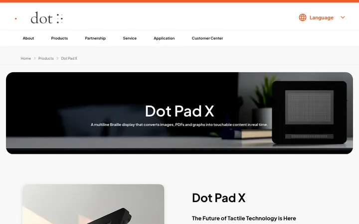 Dot Inc. — Dot Pad X 首屏截图