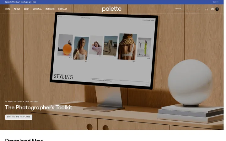 Palette Supply 首屏截图