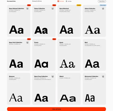 最新字体