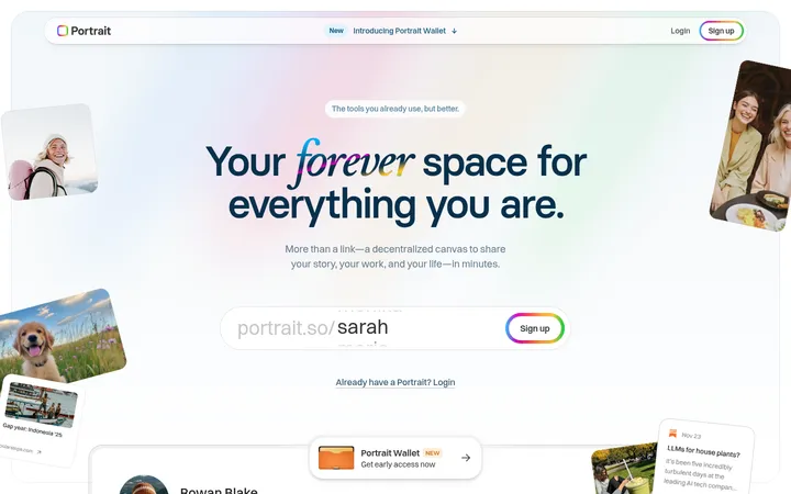 Portrait 首屏截图