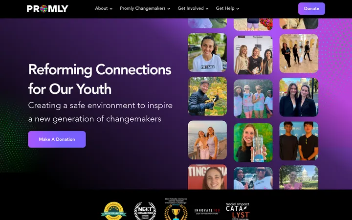 Promly — Teen Connection and Changemaking 首屏截图