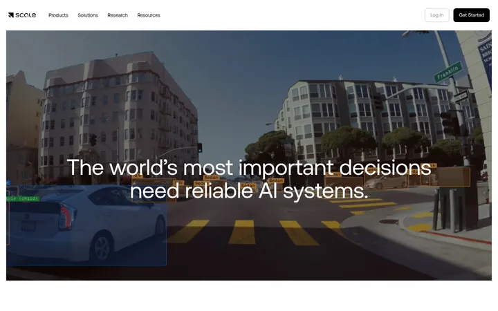 Scale AI 首屏截图