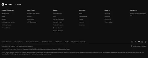 页脚导航