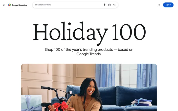 Google — Holiday 100 首屏截图