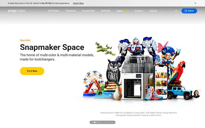 Snapmaker 首屏截图