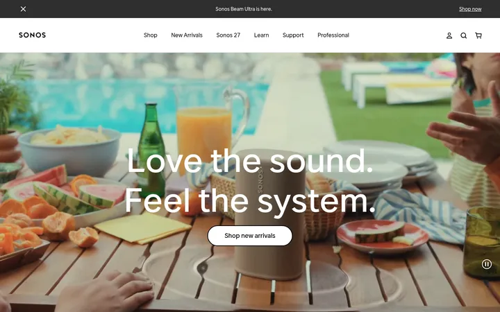 Sonos 首屏截图
