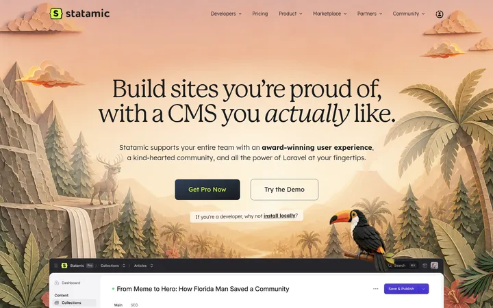 Statamic 首屏截图