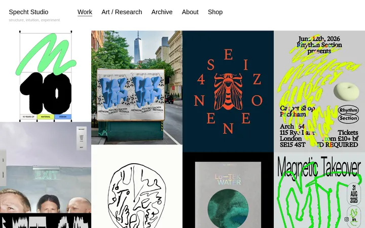 Specht Studio 首屏截图