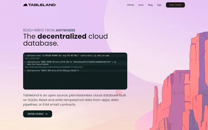 Tableland 首屏截图