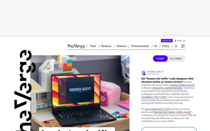 The Verge 首屏截图