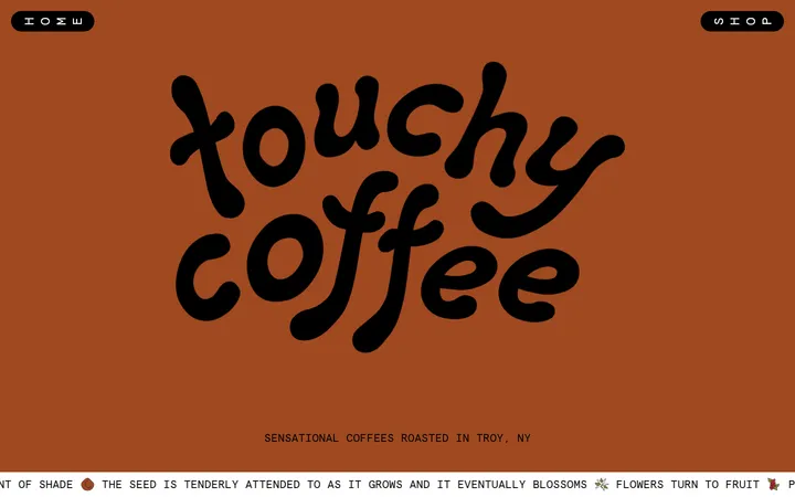 Touchy Coffee 首屏截图