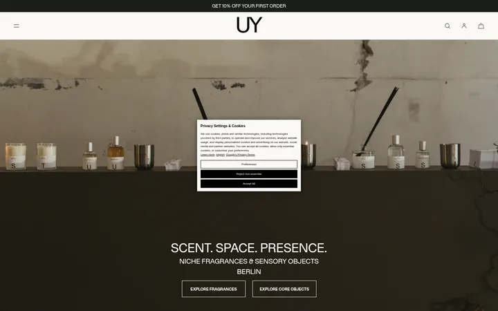 UY Studio 首屏截图