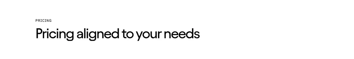 定价页标题