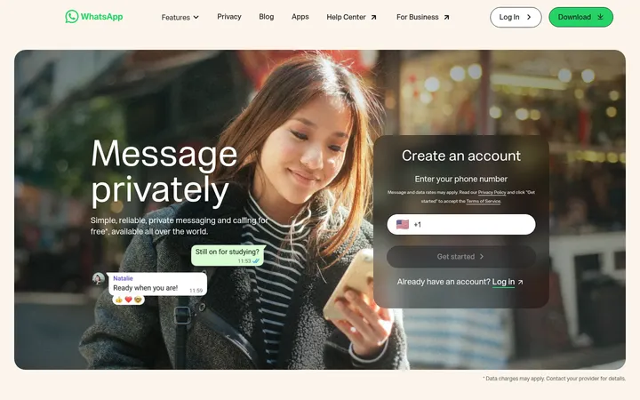 WhatsApp 首屏截图