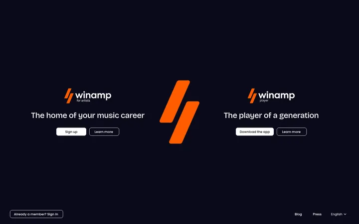 Winamp 首屏截图
