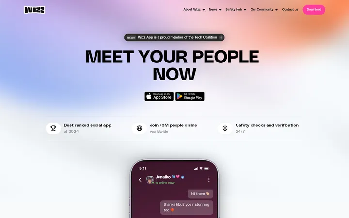 Wizz 首屏截图