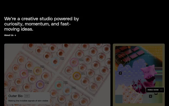 Yung Studio 首屏截图